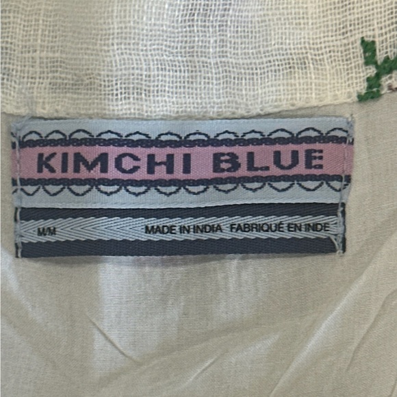 Kimchi Blue Women's Cream & Floral Design Short Sleeve Dress Size M - Picture 6 of 13